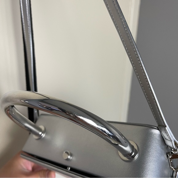 Coperni metallic grey square purse w dustbag - Picture 10 of 17